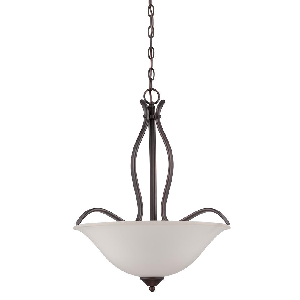 Craftmade 38343-ABZ Northlake 3 Light Pendant in Aged Bronze with White Frosted Glass